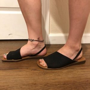 Black Franco Sarto sandals.